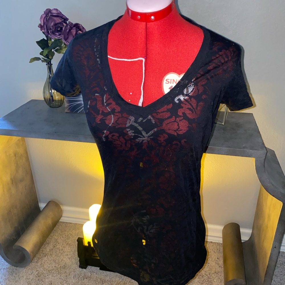 Express black burnout tee